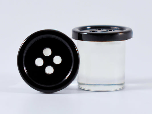 Black 4 Hole Button Plugs - 00g, 7/16 in, and 1/2 in